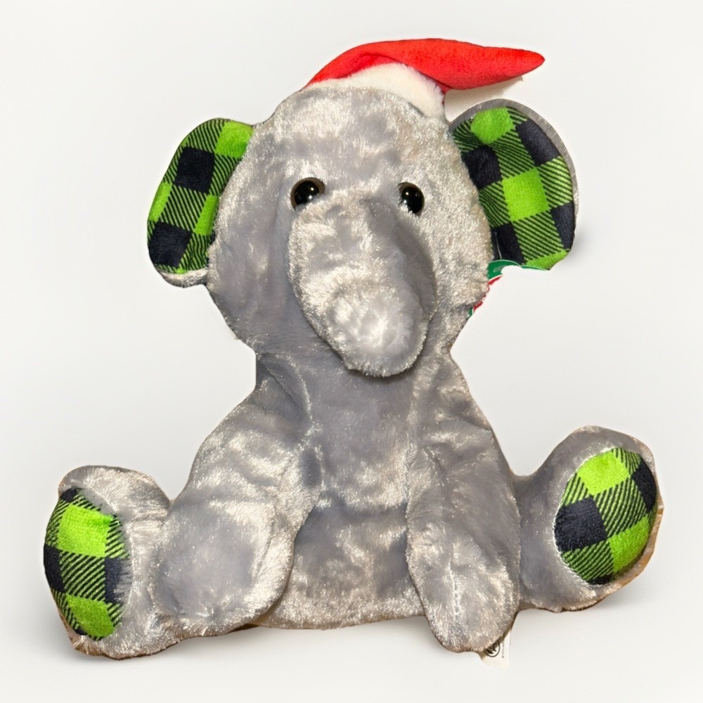 A&A Global Industries Christmas Elephant Plush Toy 3GJUMCHR8